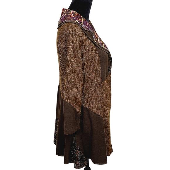 Multiples Jewel Tone Button Front Cardigan Sweater - Size M, PRE-OWNED - Picture 3 of 7